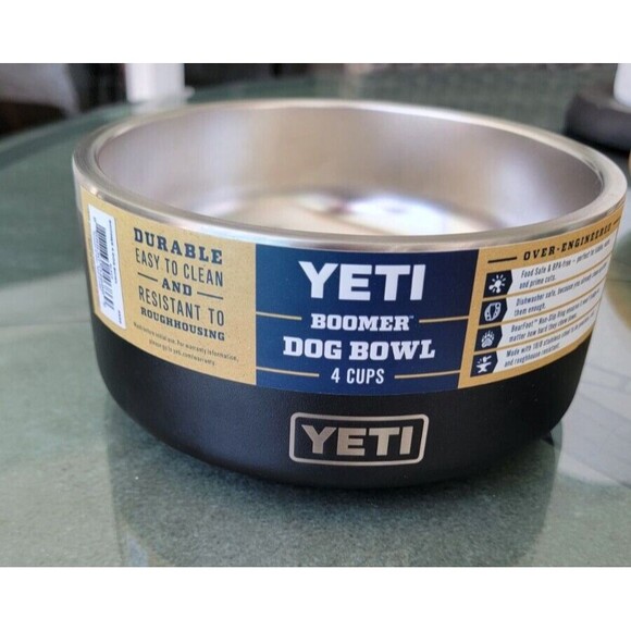 YETI Boomer 4 Cups Stainless Steel Non-Slip Dog Bowl Holds 32 Oz Black Pet NEW - Picture 4 of 6